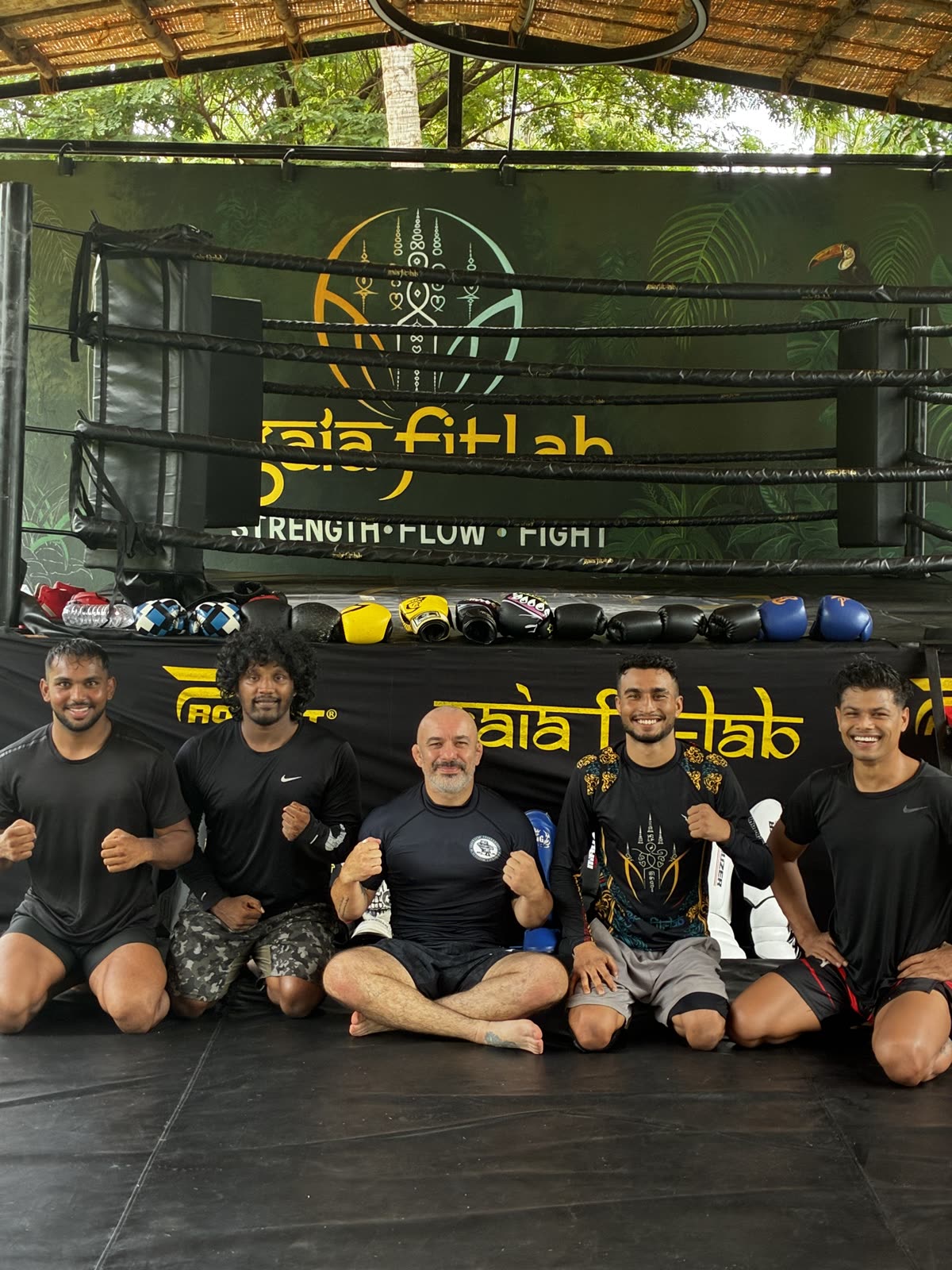 The Gaia Fit Lab coaching team together in the gym