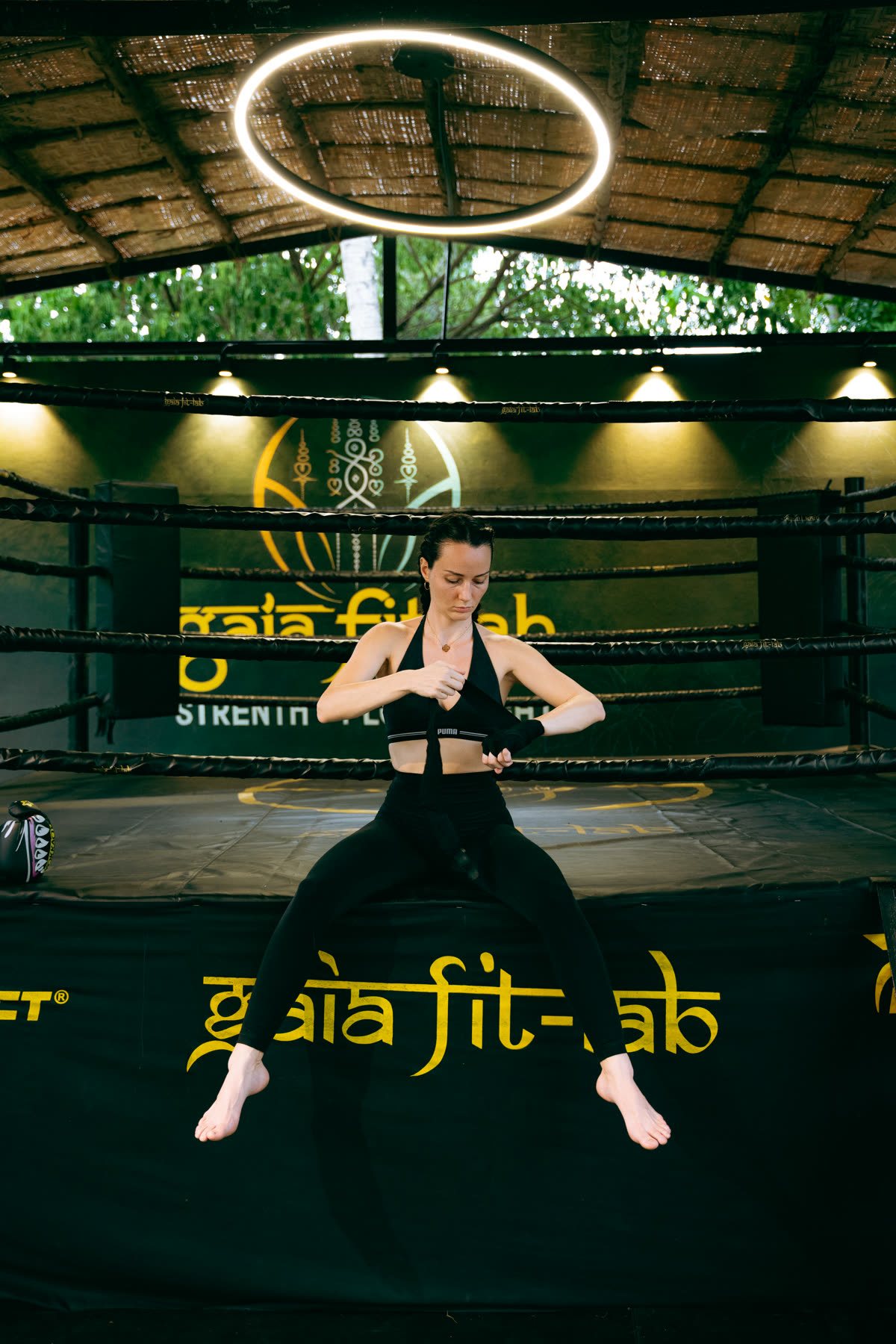 Solo training session on the mats at Gaia Fit Lab