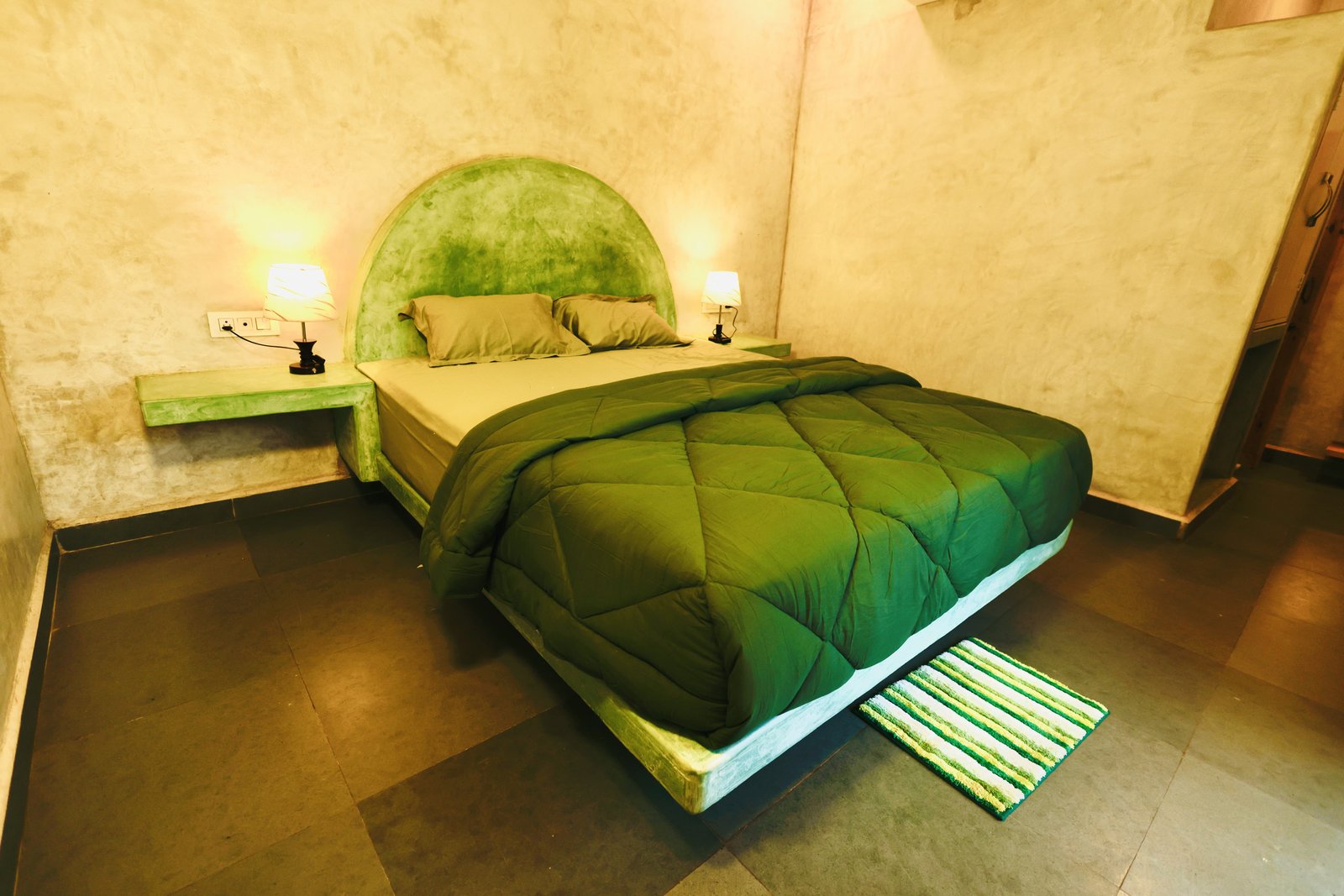 Private deluxe AC room at Home of Gaia, Morjim